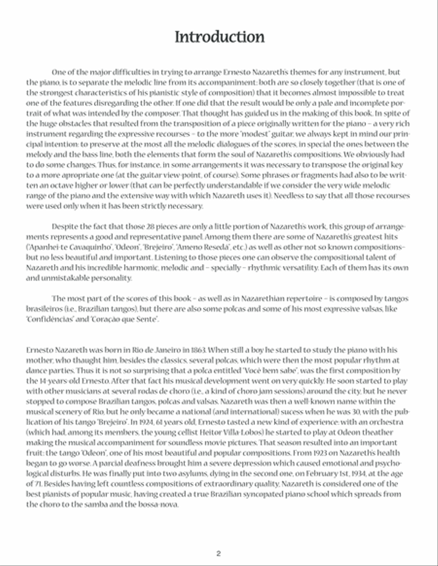 Ernesto Nazareth Guitar Solo Anthology Acoustic Guitar scores gallery preview page 8