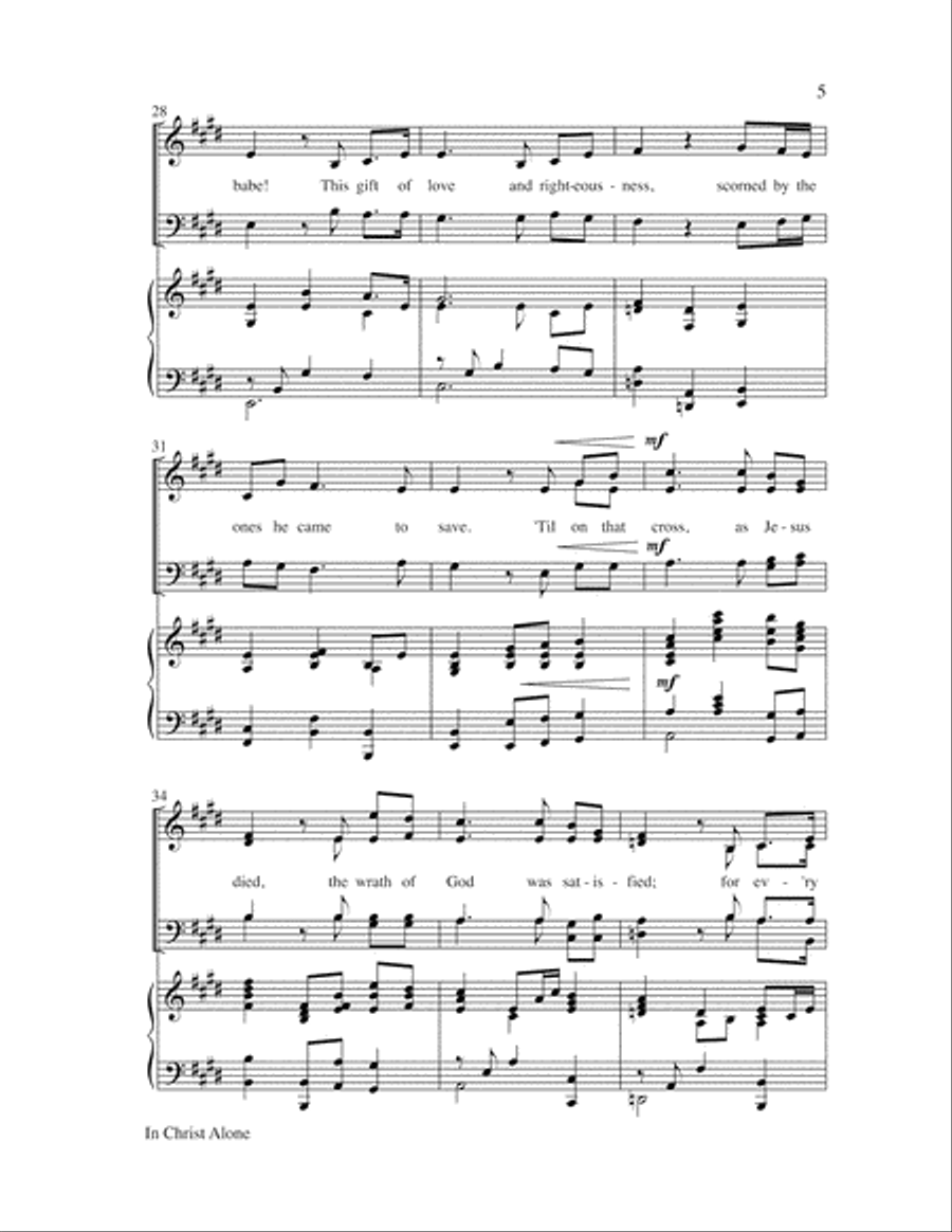 In Christ Alone 4-Part scores gallery preview page 5
