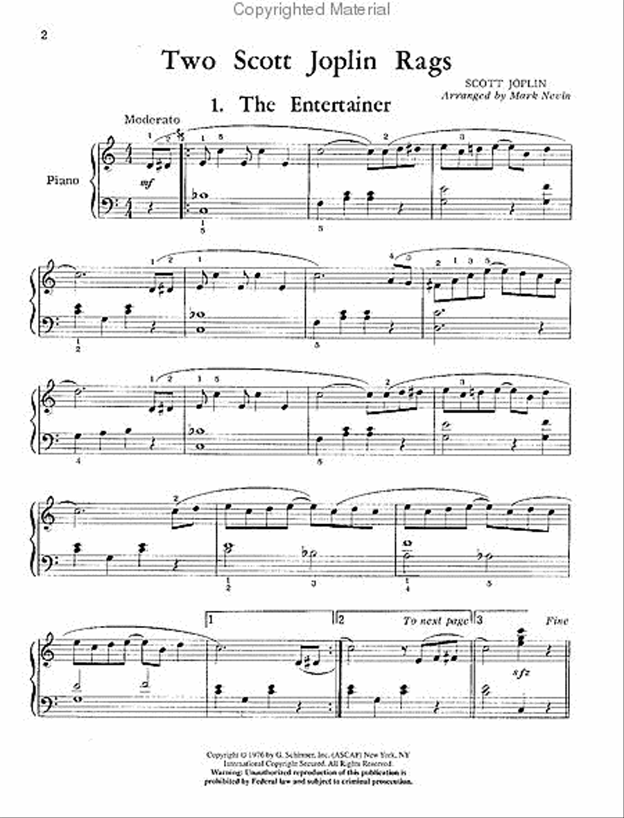 The Entertainer Piano Solo scores gallery preview page 2