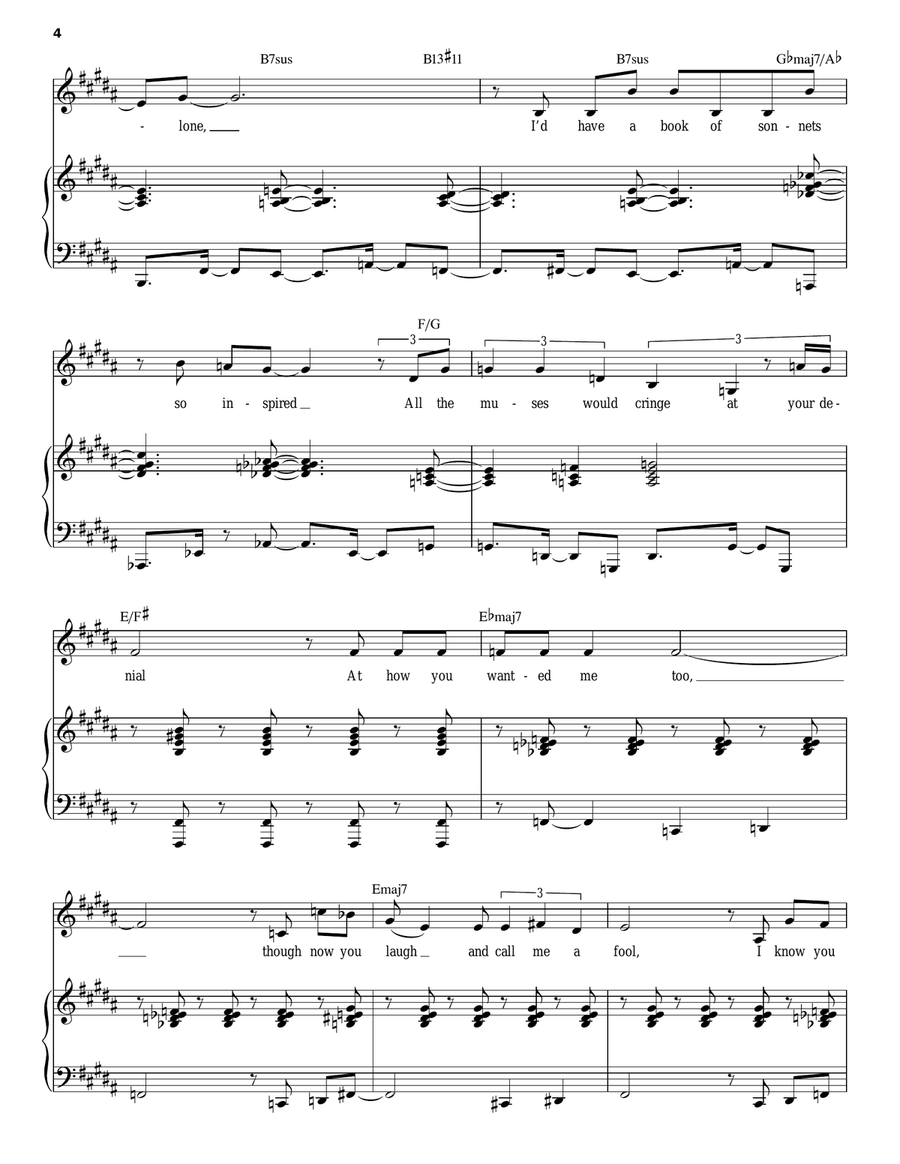 She Got To You Piano, Vocal scores gallery preview page 4