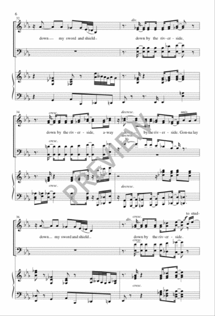 Study War No More Study War No More 4-Part scores gallery preview page 6