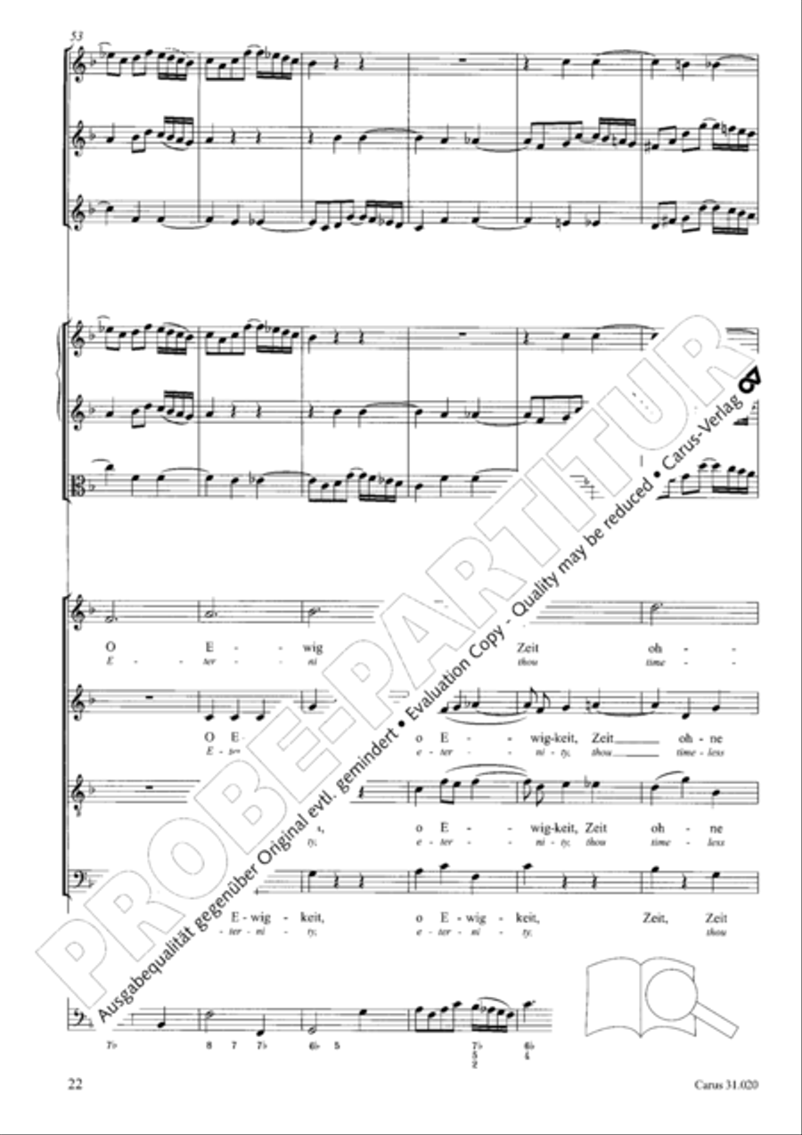 Eternity, thou thundrous word (O Ewigkeit, du Donnerwort) ATB scores gallery preview page 23