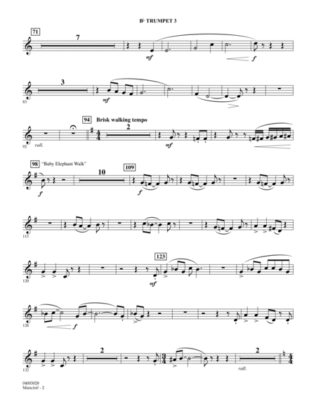 Mancini! - Bb Trumpet 3