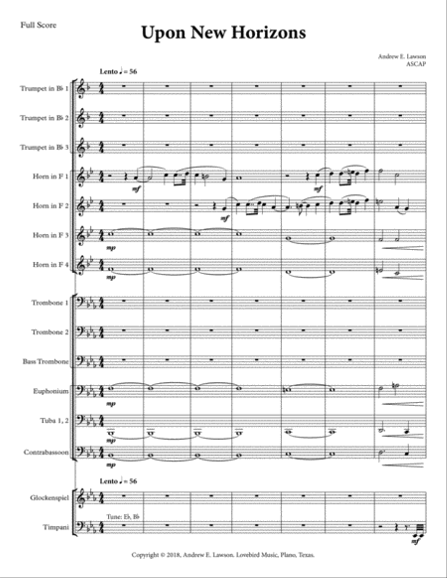 Upon New Horizons Upon New Horizons Brass Ensemble scores gallery preview page 2