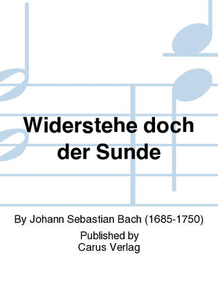 Book cover for Stand firm against the lure of sinning (Widerstehe doch der Sunde)