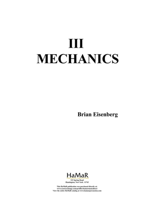 III Mechanics