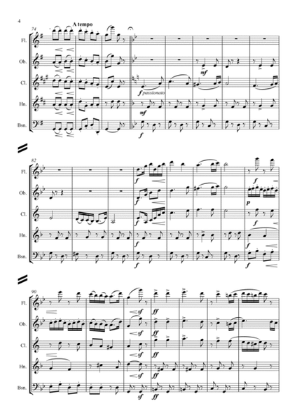 Brahms: Hungarian Dances (Ungarische Tänze) WoO1 No.5 - wind quintet image number null