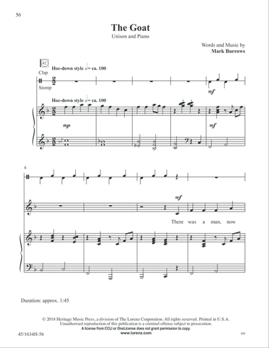 Together Together Unison Choir scores gallery preview page 56
