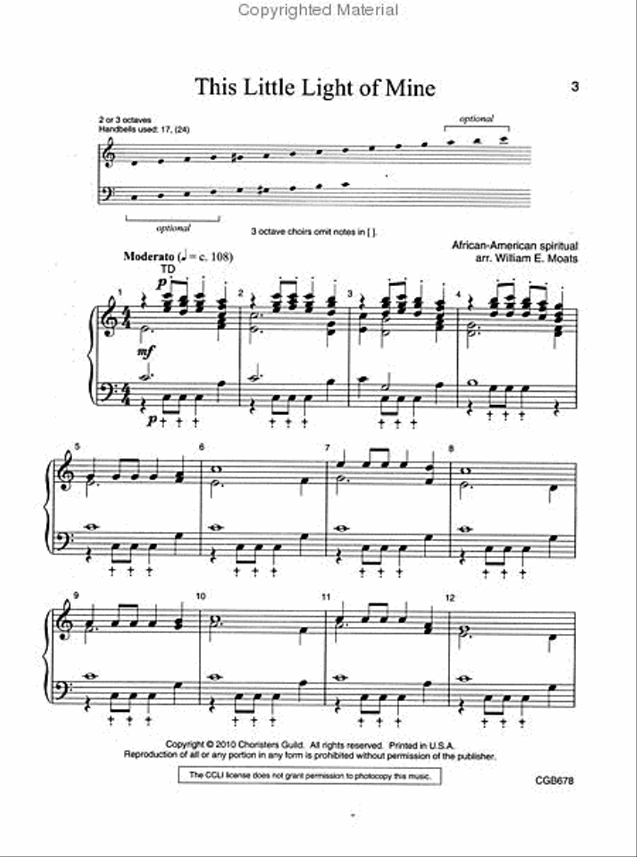 This Little Light of Mine Handbell Choir scores gallery preview page 2