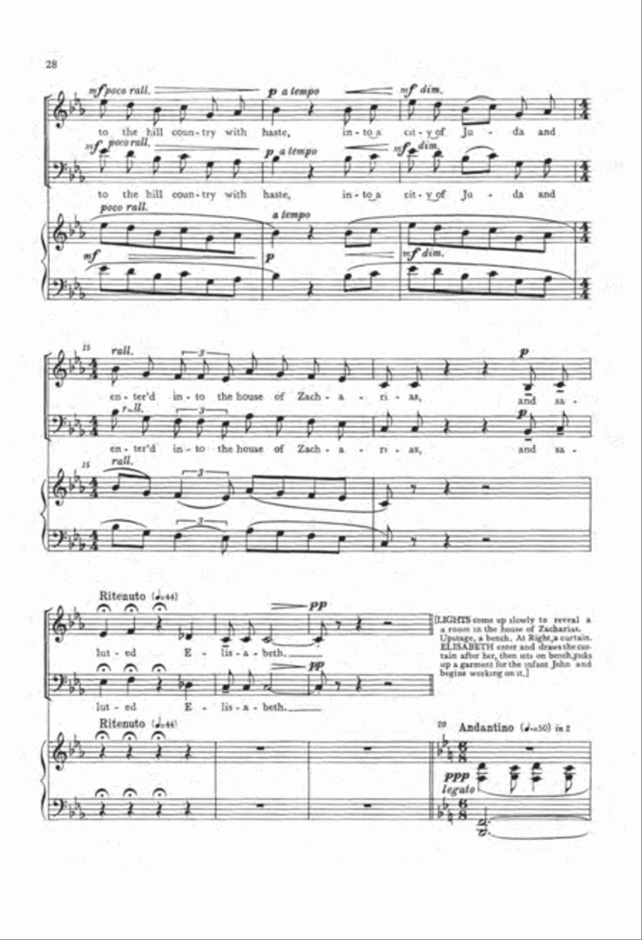 The Nativity According to St. Luke (Choral Score)