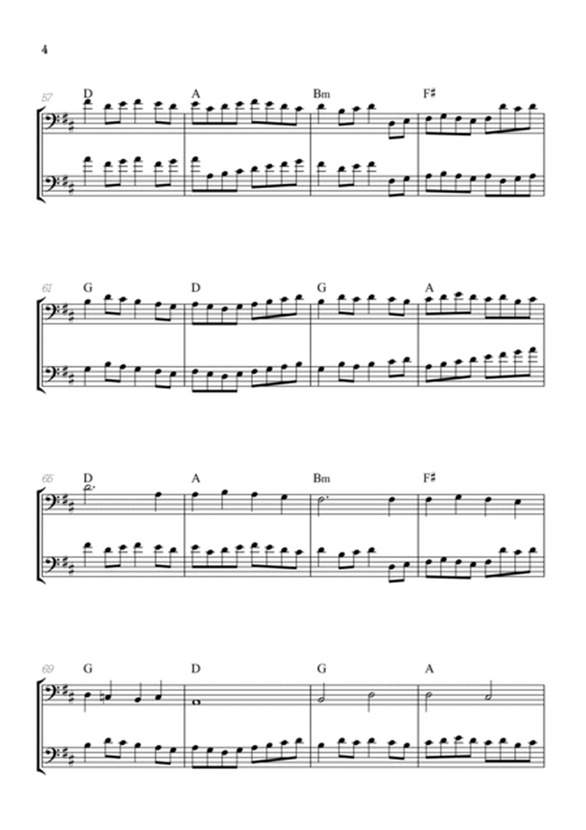 Pachelbel Canon in D • bassoon duet sheet music [chords] image number null