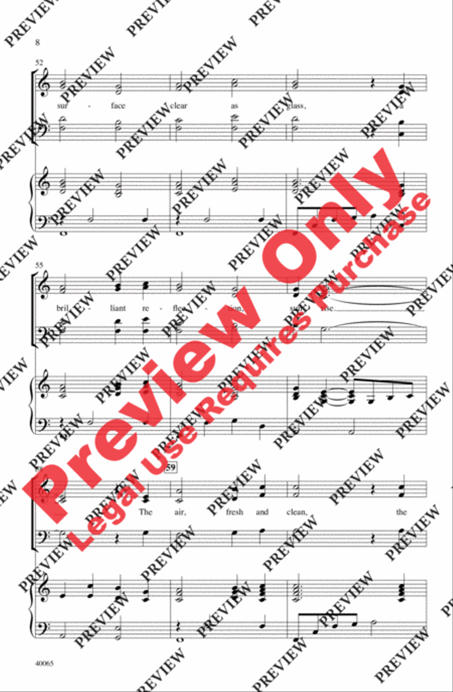 Sunrise Sunrise 4-Part scores gallery preview page 8