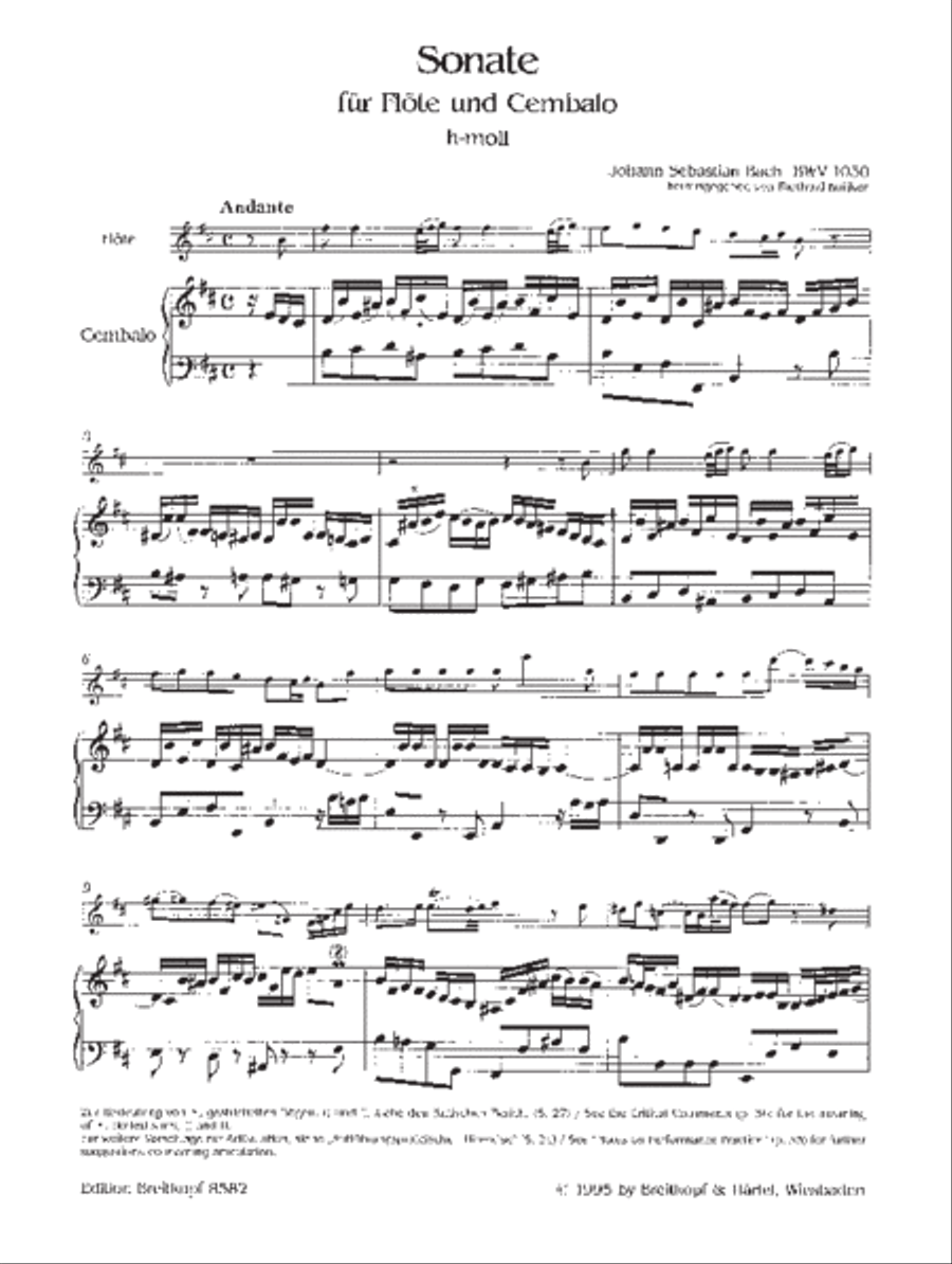 Sonata in B minor BWV 1030 Flute Solo scores gallery preview page 2