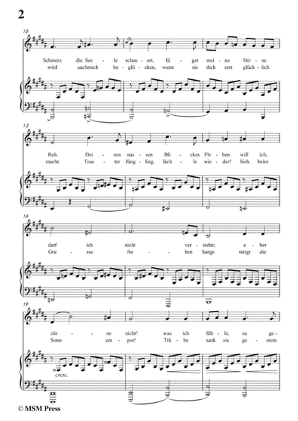 Schubert-Pflicht und Liebe,in g sharp minor,for Voice and Piano image number null