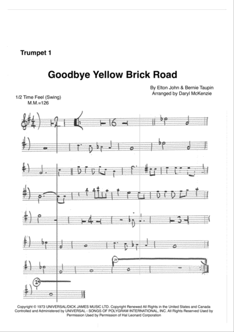 Goodbye Yellow Brick Road School and Community scores gallery preview page 5