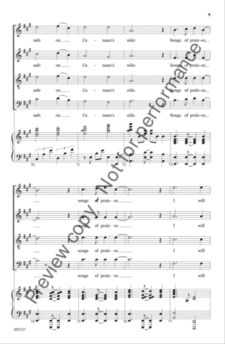 Guide Me, O Thou Great Jehovah - Courtney 4-Part scores gallery preview page 10