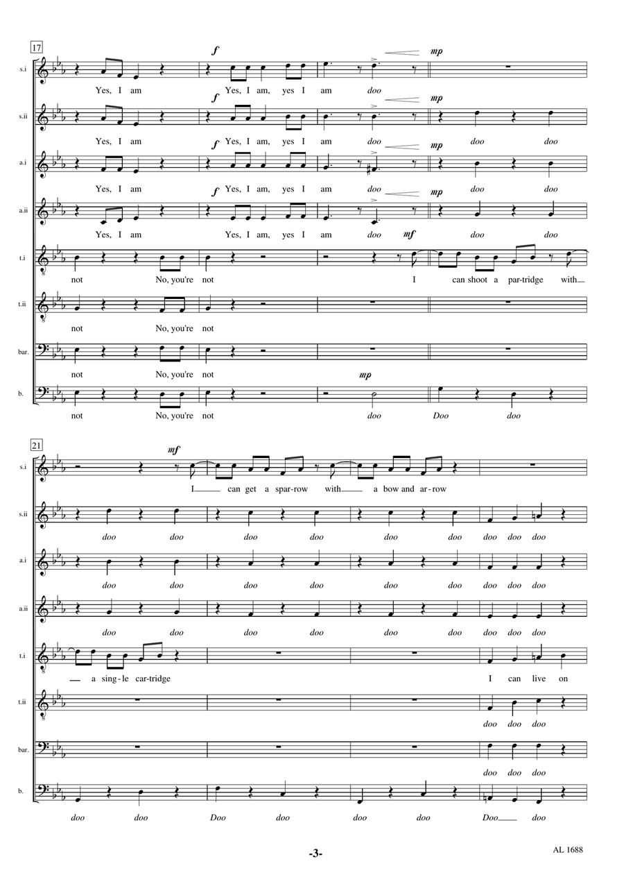 Anything You Can Do (I Can Do Better) Choir scores gallery preview page 3