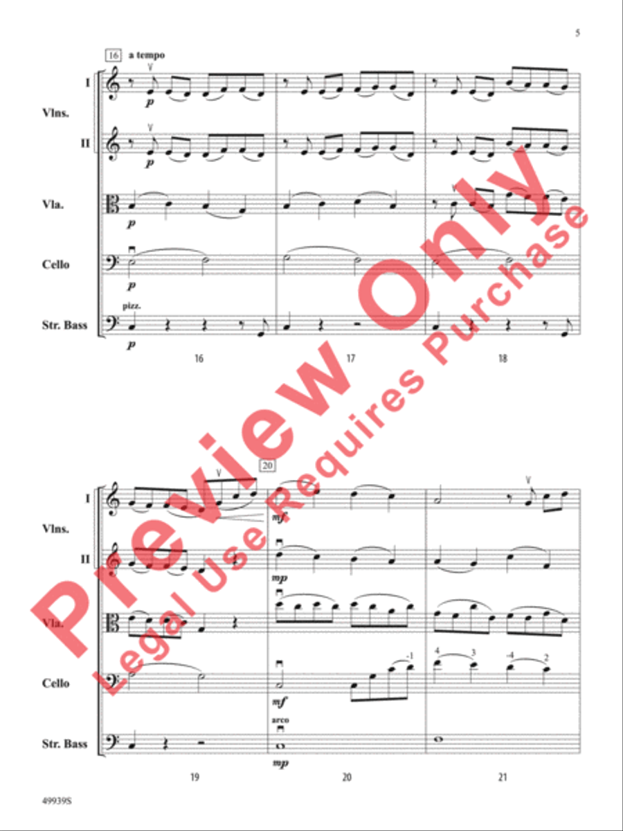 A Tender Moment in Time String Orchestra scores gallery preview page 6