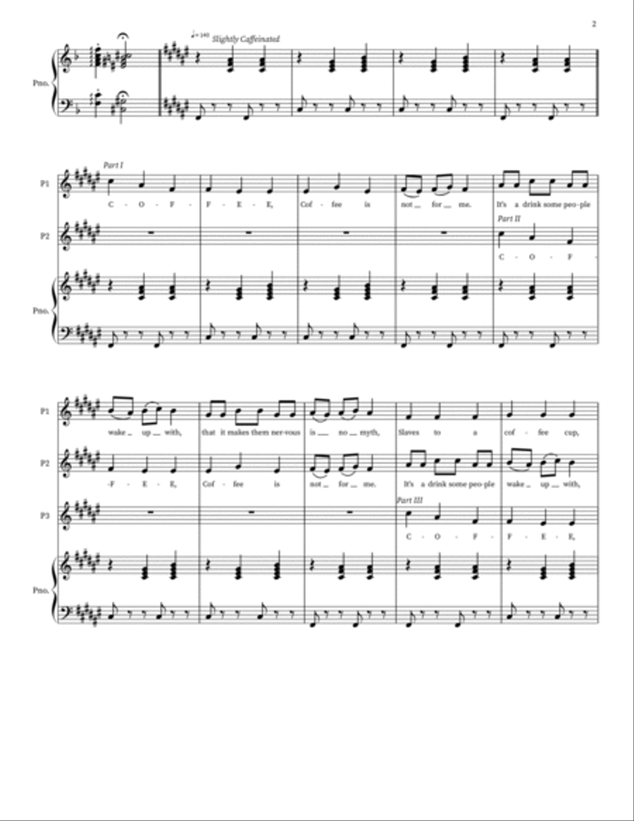 Coffee Canon Coffee Canon 3-Part scores gallery preview page 2