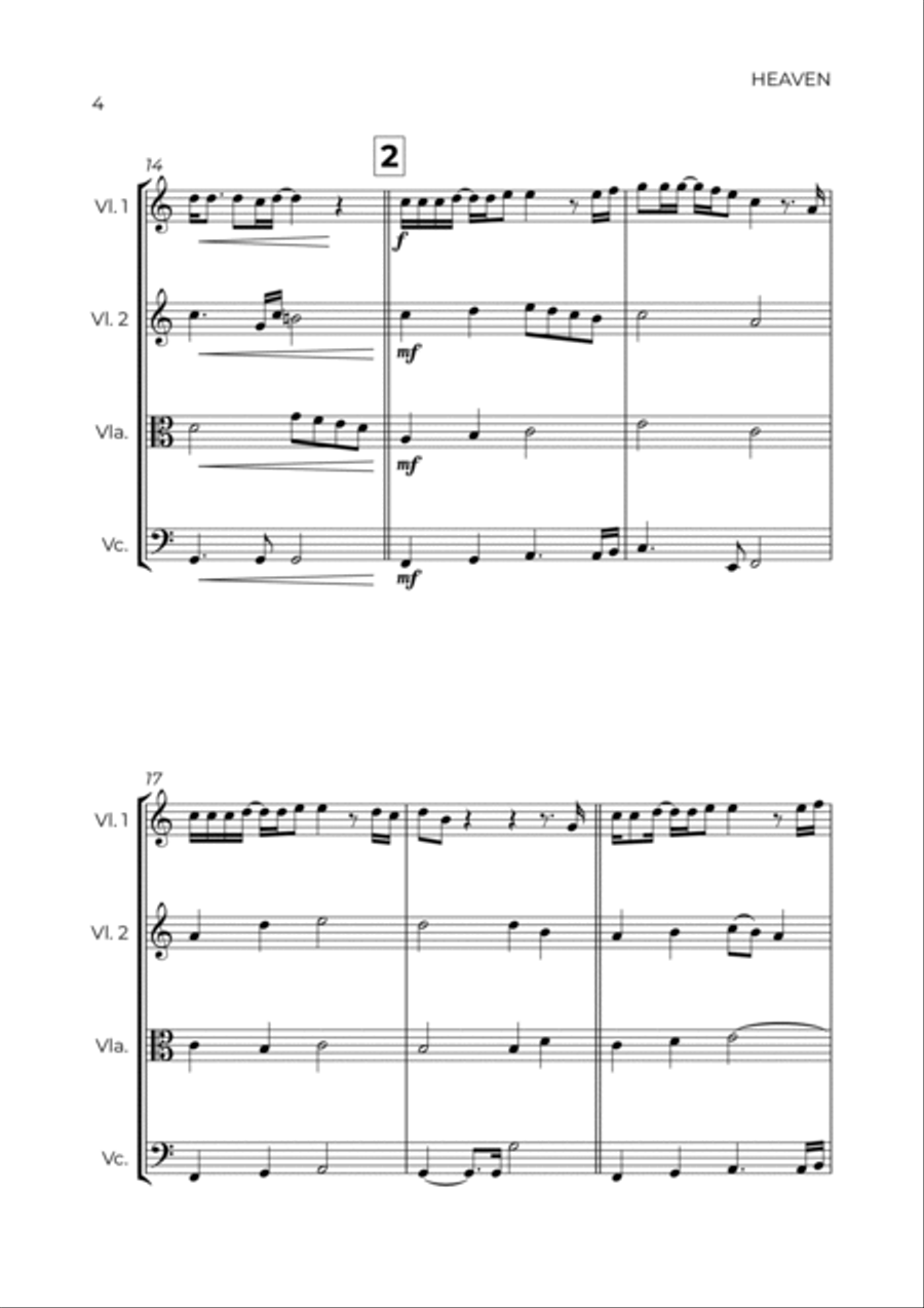 Heaven String Quartet scores gallery preview page 4