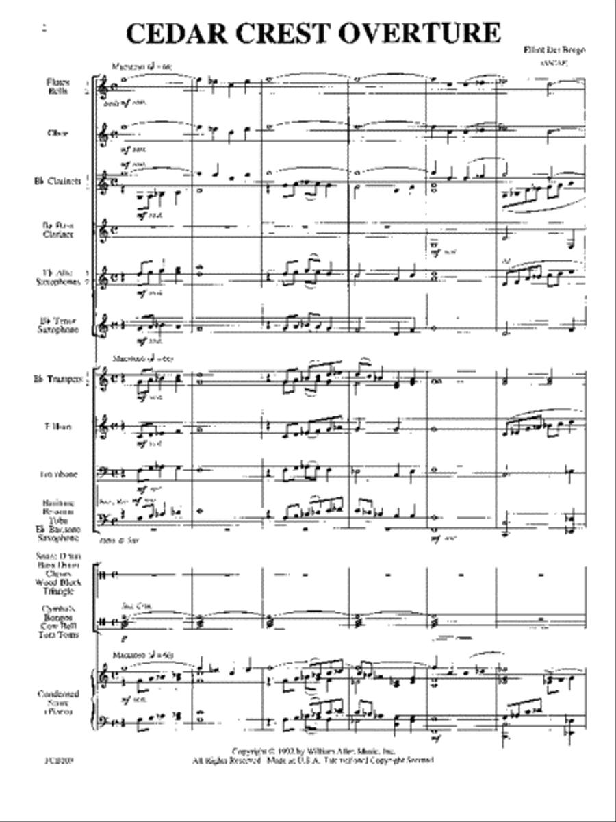 Cedar Crest Overture Concert Band scores gallery preview page 2