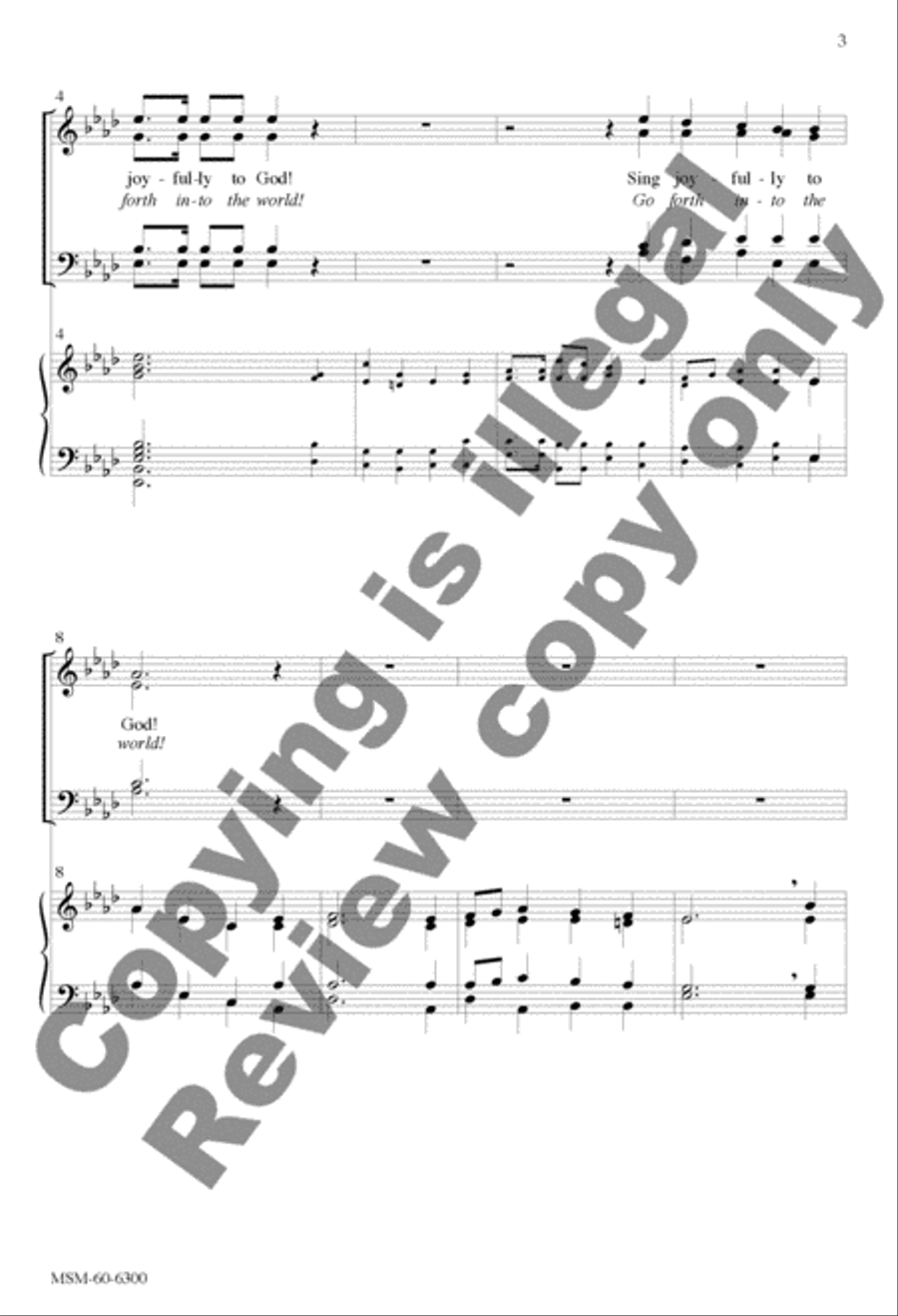 Sing Joyfully to God! Go Forth into the World! 4-Part scores gallery preview page 3