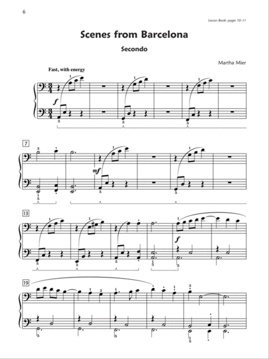 Premier Piano Course, Duet 4 Piano Method scores gallery preview page 6
