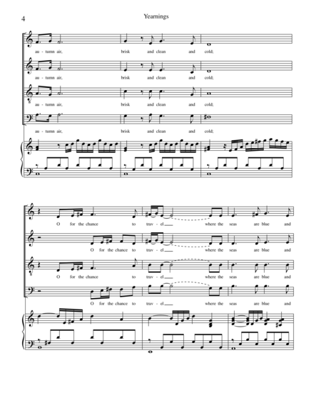 Yearnings- SATB with piano image number null