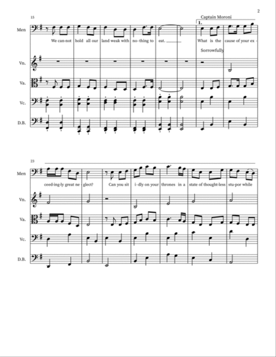 Moroni's Letter to Pahoran Choir scores gallery preview page 2