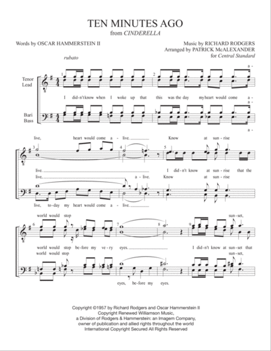 Ten Minutes Ago Small Ensemble scores gallery preview page 1