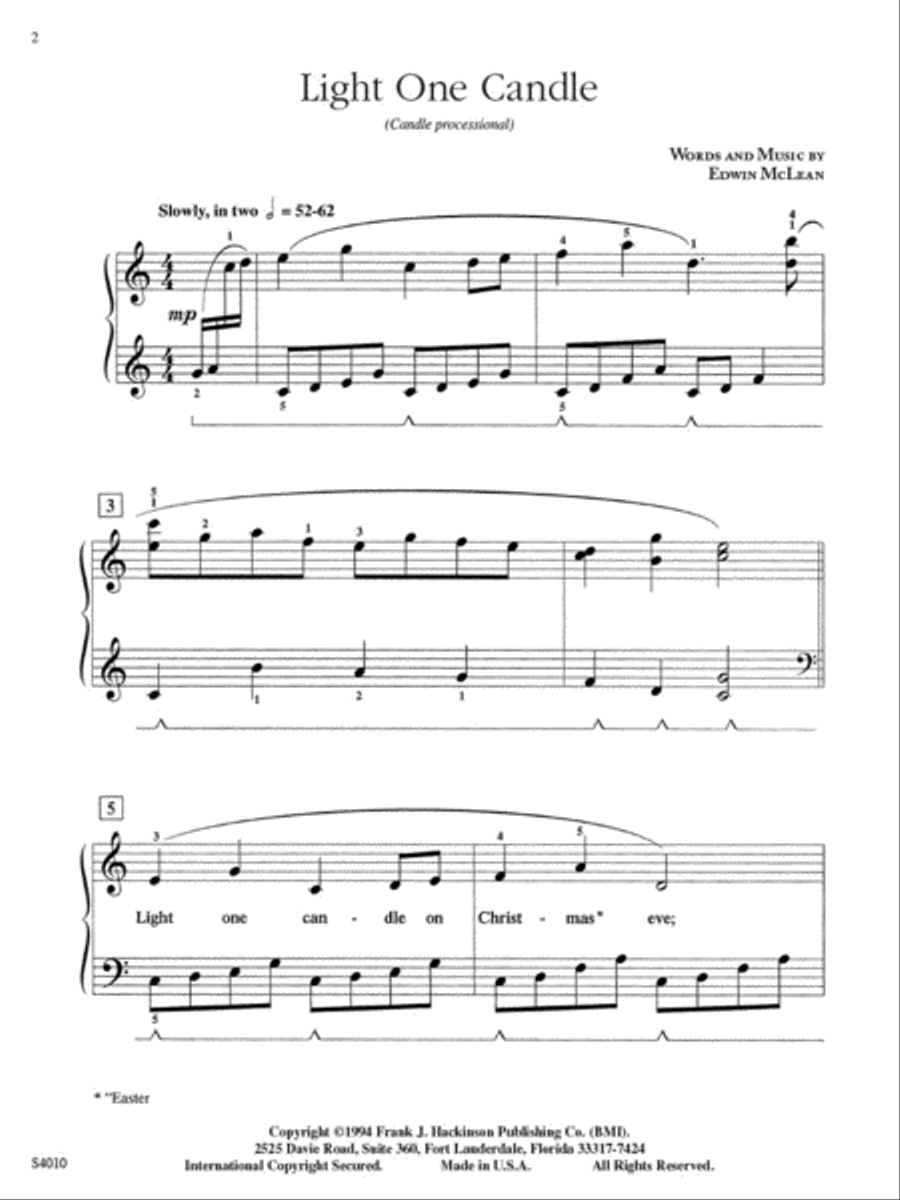 Light One Candle Light One Candle Piano Solo scores gallery preview page 3