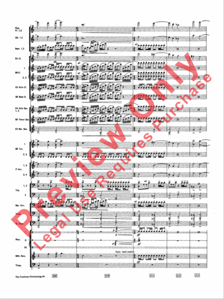 The Cowboys The Cowboys Concert Band scores gallery preview page 45