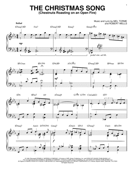 The Christmas Song (Chestnuts Roasting On An Open Fire) [Jazz version] (arr. Brent Edstrom)
