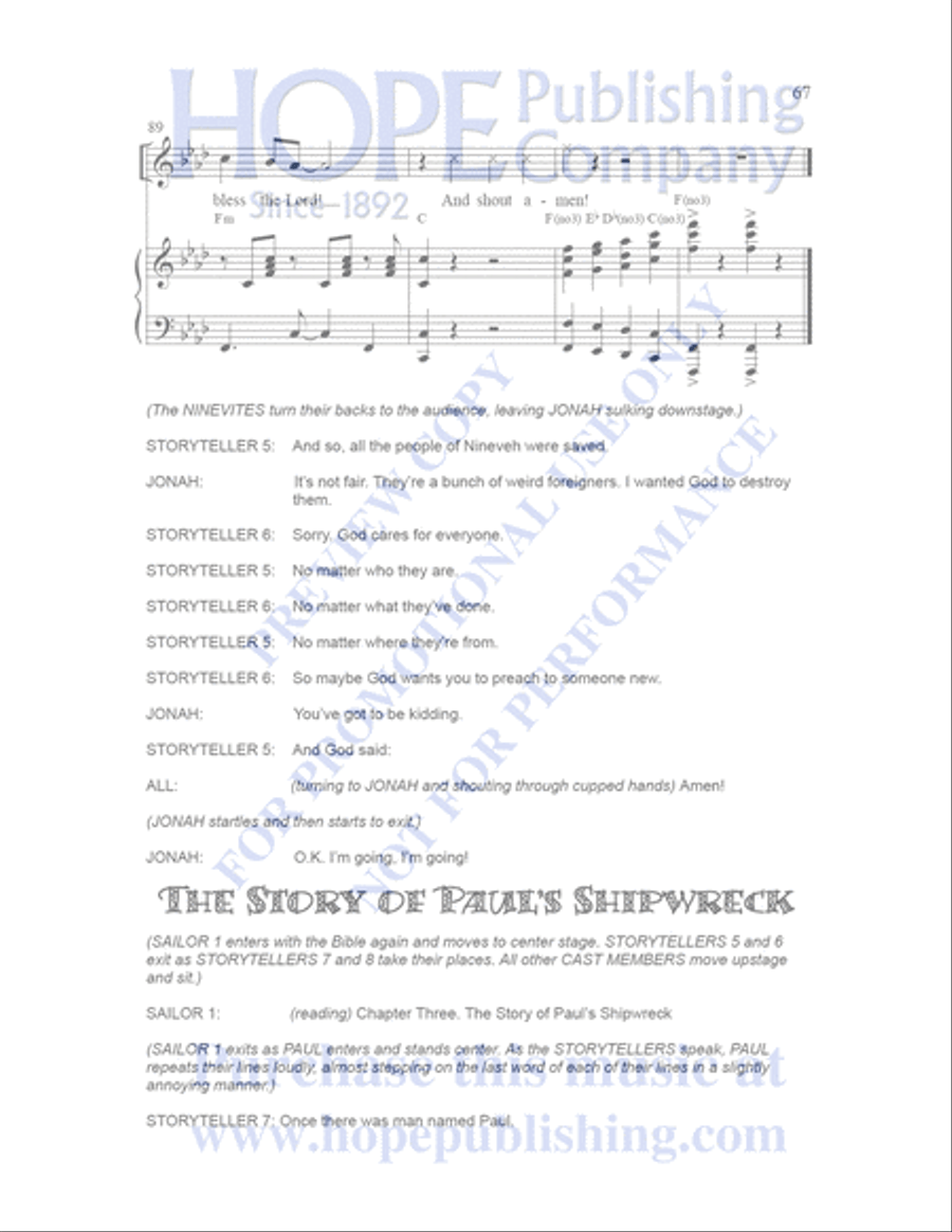 Sailor's Bible Sailor's Bible Children's Choir scores gallery preview page 68
