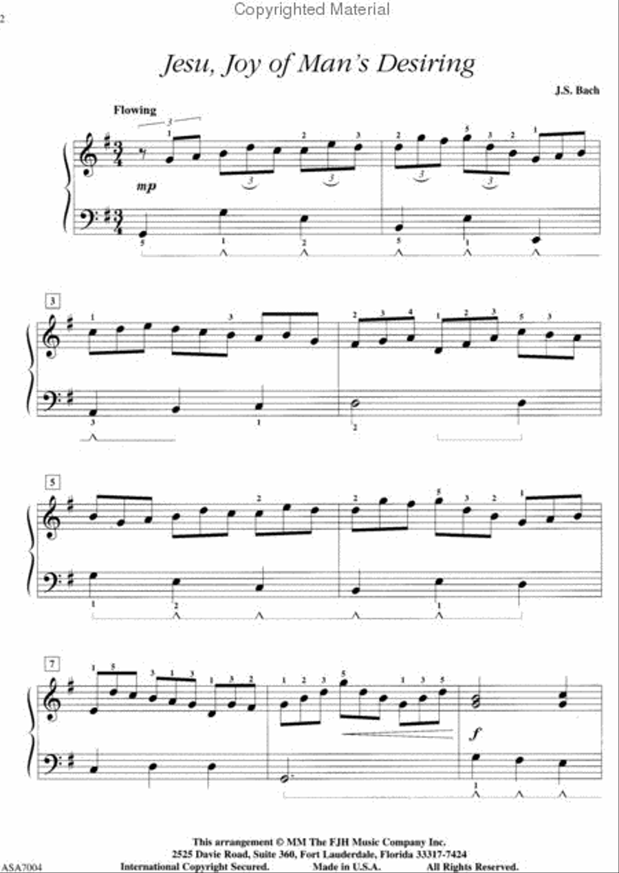 Jesu, Joy of Man's Desiring, BWV 147 Piano Method scores gallery preview page 2