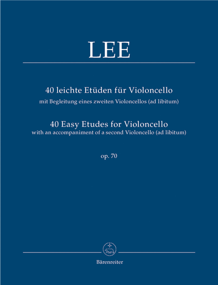 40 leichte Etueden for Violoncello with accompaniment of a second Violoncello (ad lib) op. 70