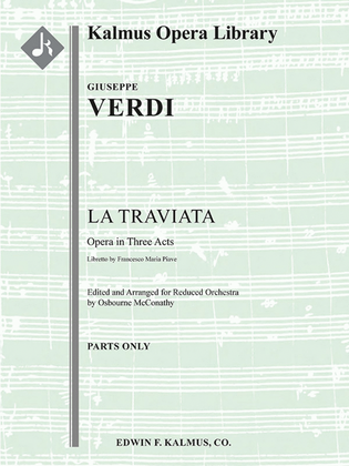 Book cover for La Traviata [reduced orchestration]