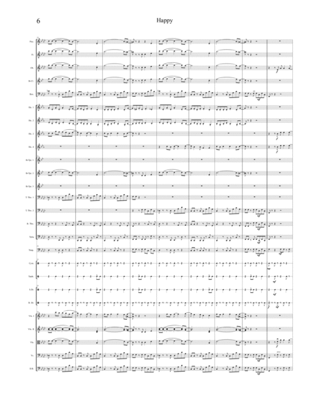 Pharrell Williams'  Happy from the movie Despicable Me 2, FULL ORCHESTRA, score & parts image number null