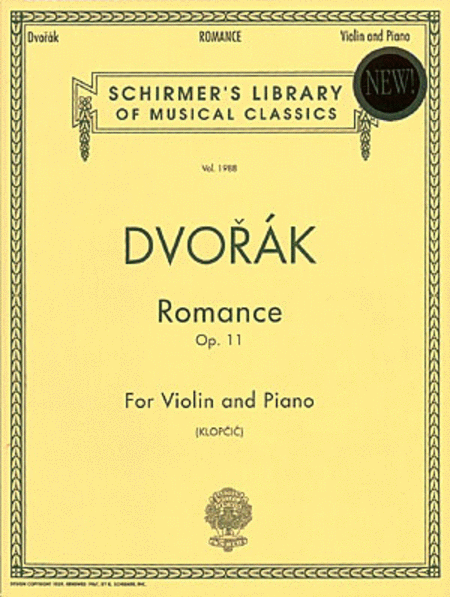 Antonin Dvorak: Romance, Op. 11 - Piano/Violin