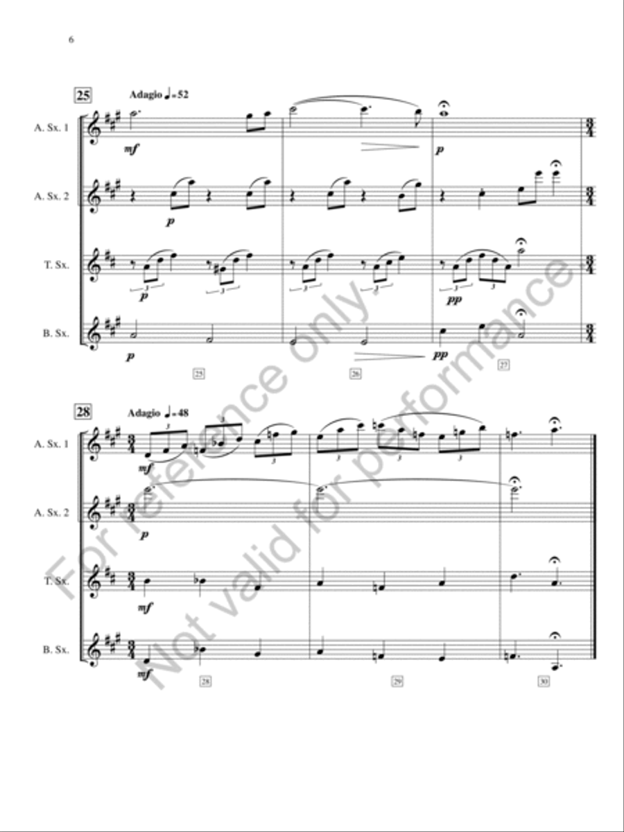Ave Maria Saxophone scores gallery preview page 7