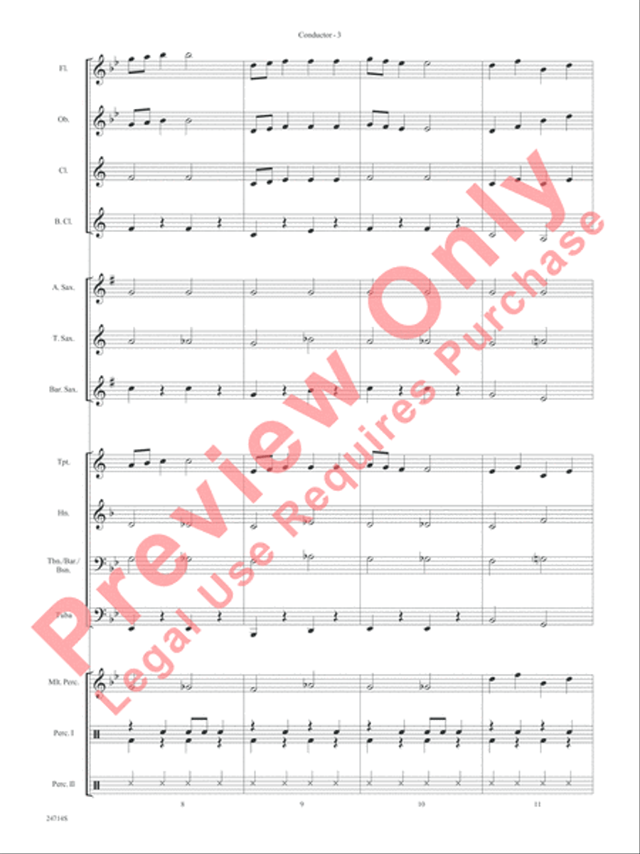 Santa Claus Is Comin' to Town Concert Band scores gallery preview page 5