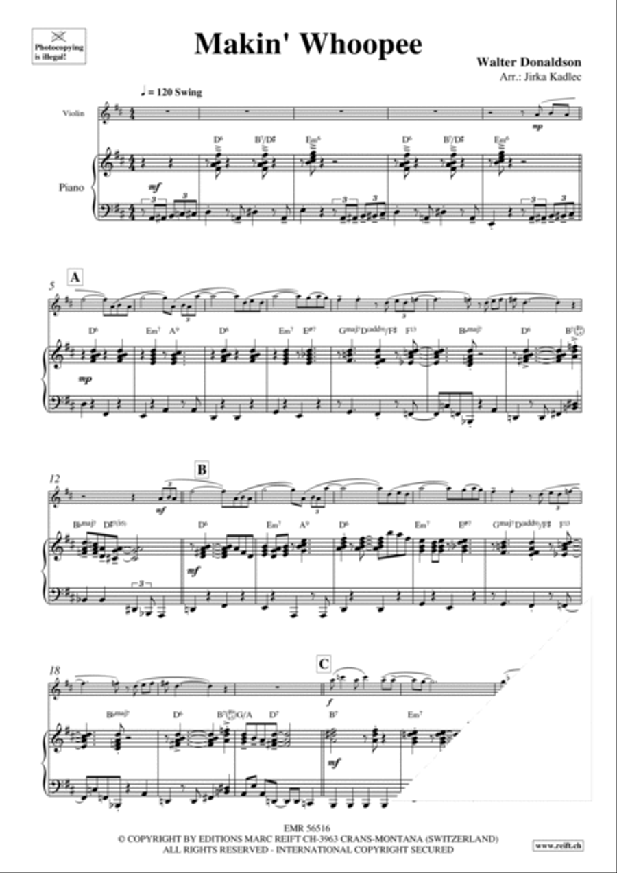 Makin' Whoopee Makin' Whoopee Violin Solo scores gallery preview page 4