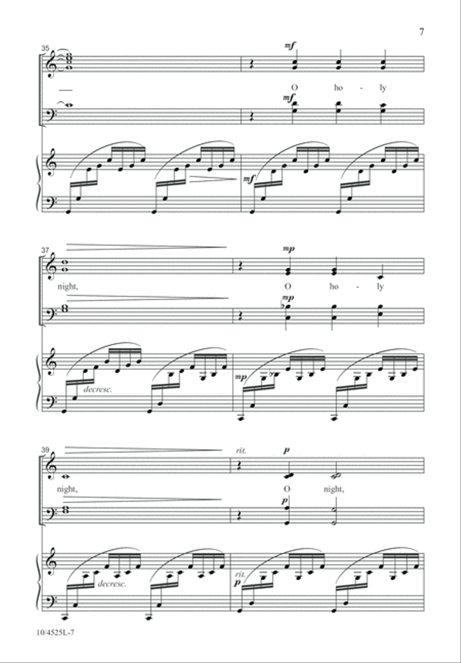 O Night Divine 4-Part scores gallery preview page 8