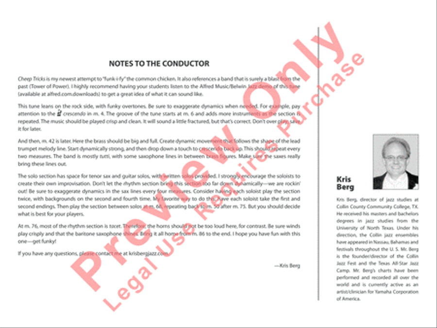 Cheep Tricks Cheep Tricks Jazz Ensemble scores gallery preview page 3