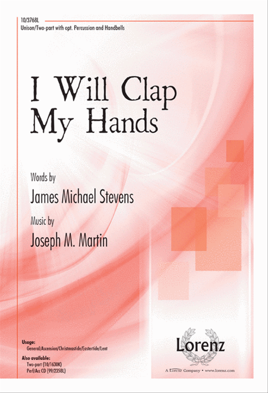 I Will Clap My Hands Unison Choir scores gallery preview page 1