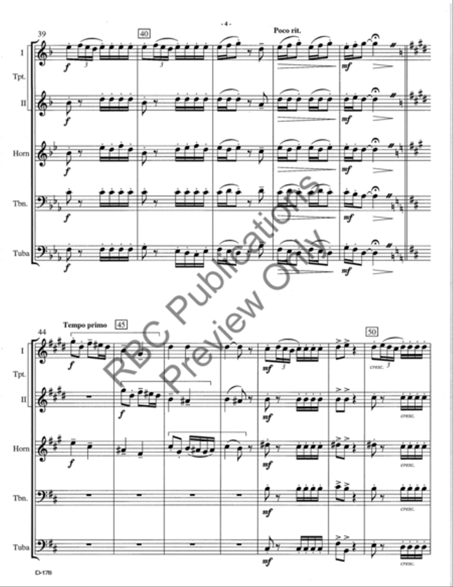 Allegro Maestoso Brass Quintet Brass Quintet scores gallery preview page 5