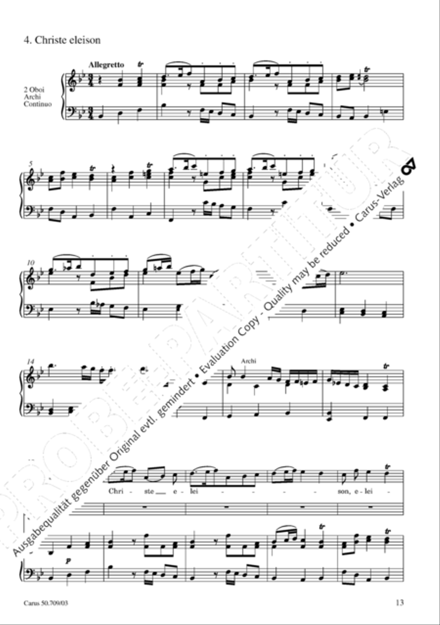Requiem in E flat major 4-Part scores gallery preview page 14