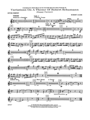 Variations on a Theme of Robert Schumann: 1st B-flat Cornet