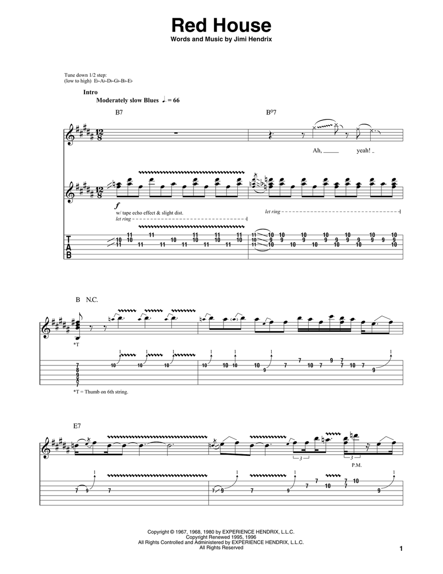 Red House Acoustic Guitar scores gallery preview page 1