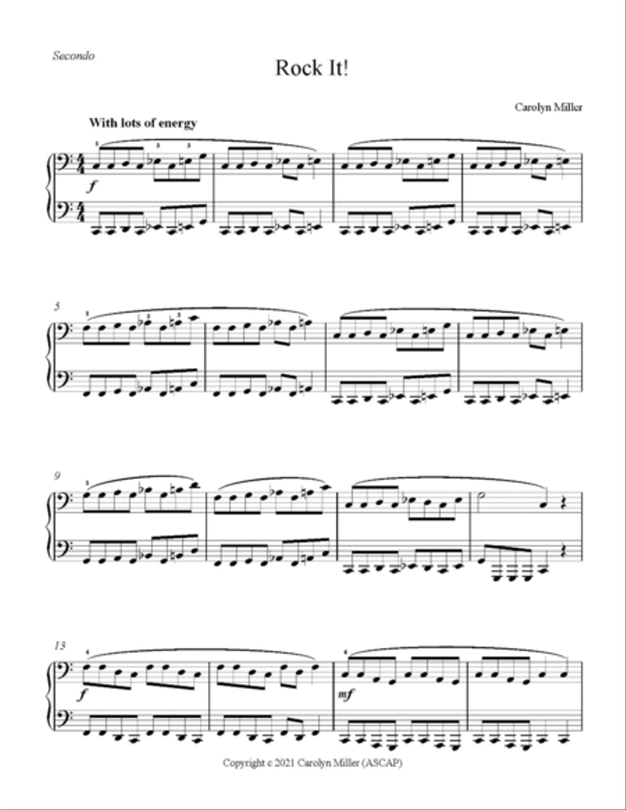 Rock It! (Piano Duet) Piano Method scores gallery preview page 2